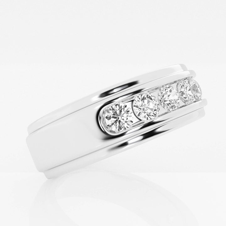 6mm Round Cut Channel Set Lab Grown Men's Wedding Band - Doozy Diamonds