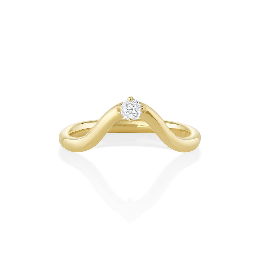 Round round diamond wedding band front view