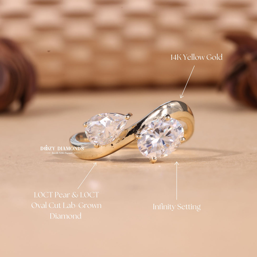 Oval solitaire engagement ring close-up highlighting diamond sparkle