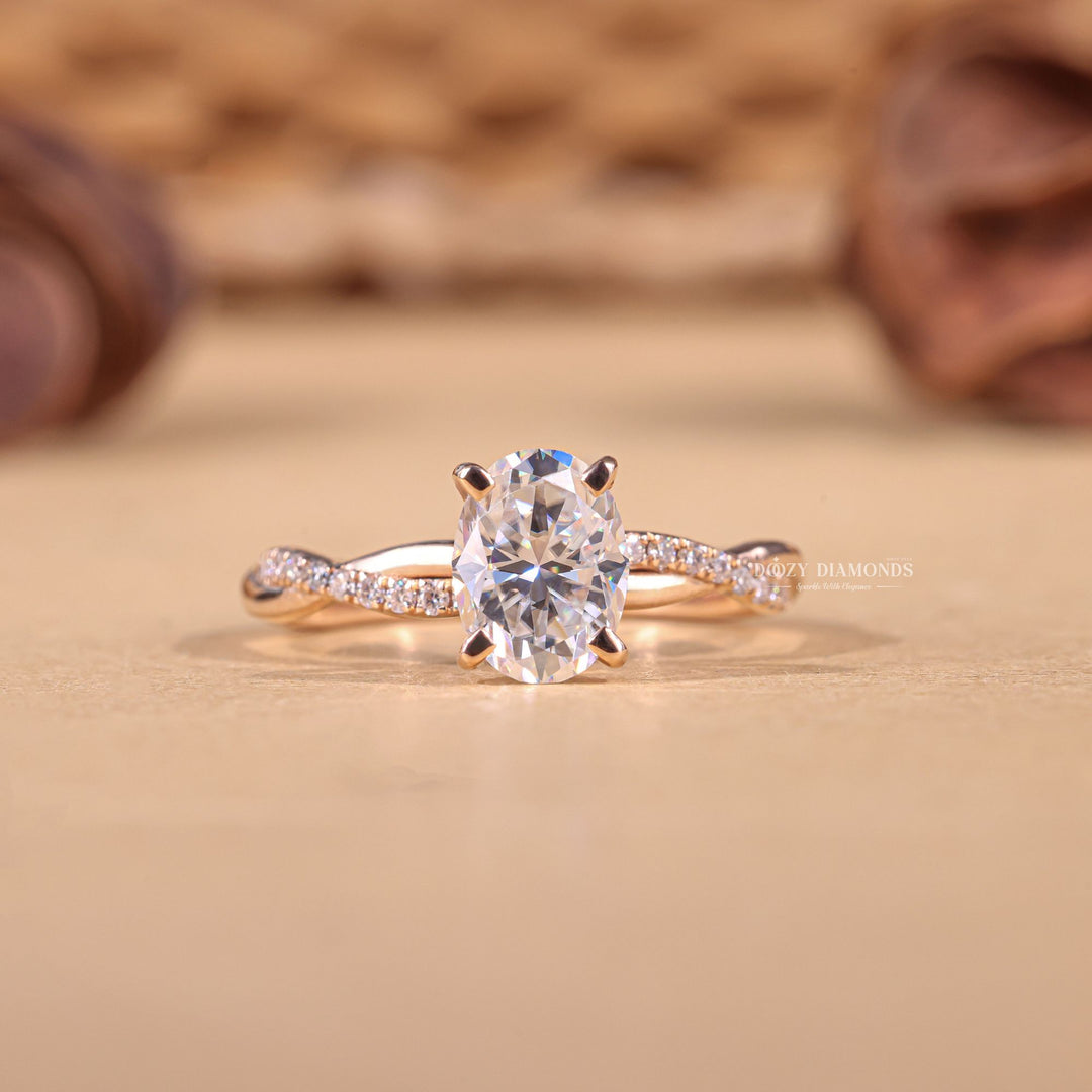 1.0CT oval cut solitaire engagement ring available to buy now