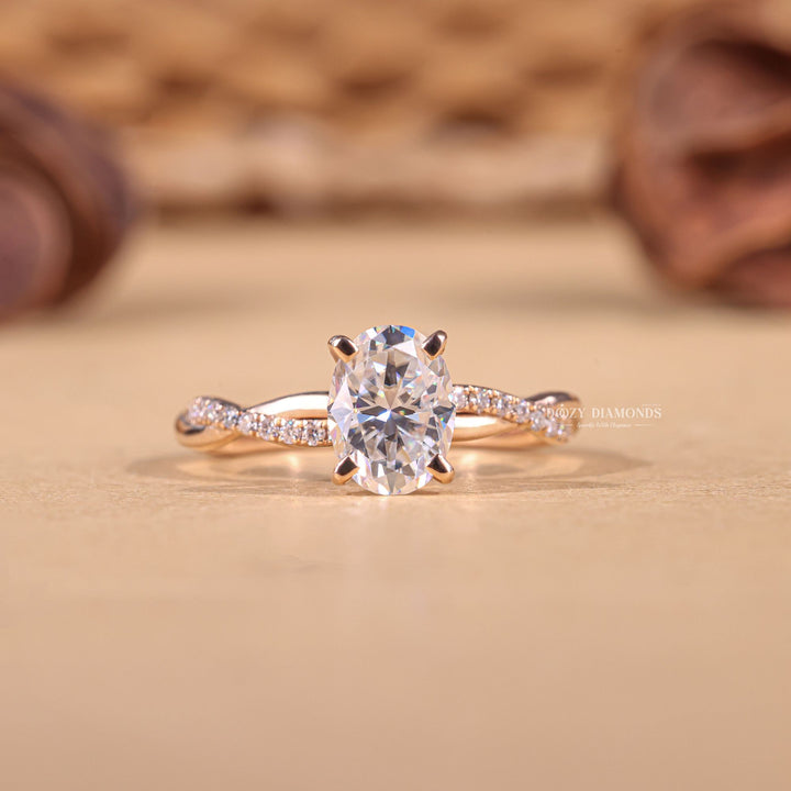 1.0CT oval cut solitaire engagement ring available to buy now