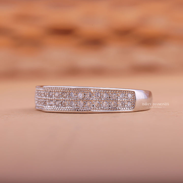 Ethically sourced round diamond eternity band