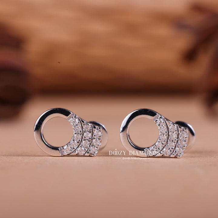 Round EF - VS2 Lab - Grown Diamond Hand Cuff Earrings - Doozy Diamonds
