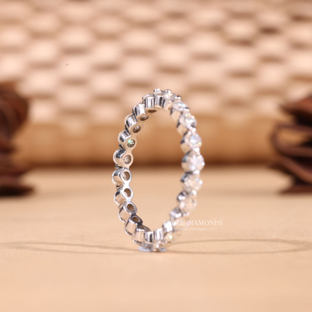 Ethically sourced round diamond eternity band