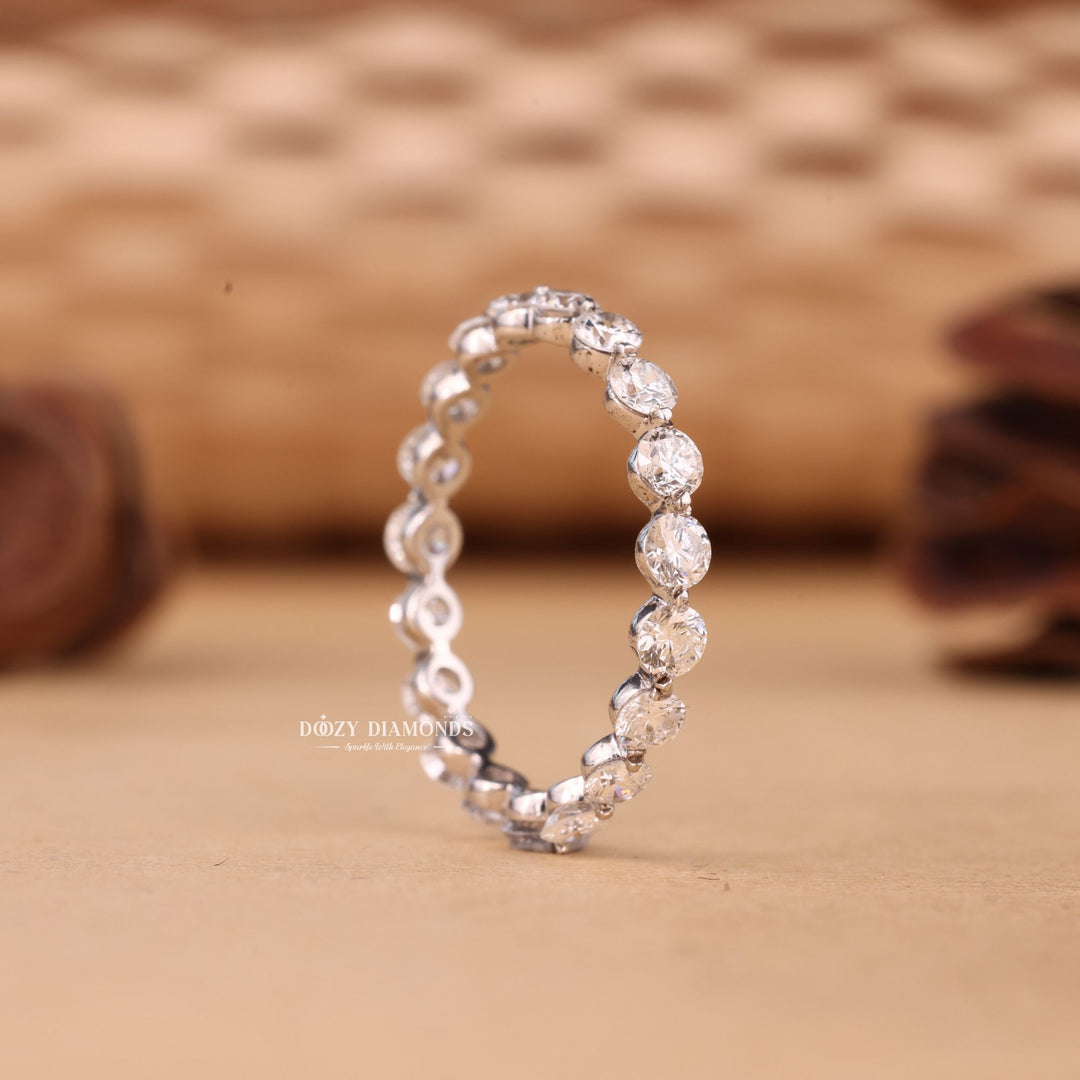 Ethically sourced round diamond eternity band