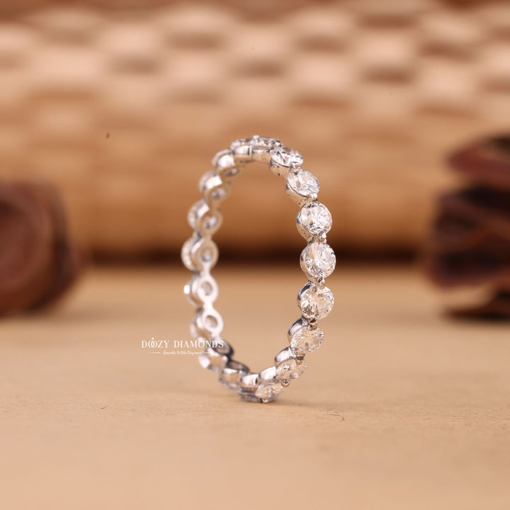 Ethically sourced round diamond eternity band