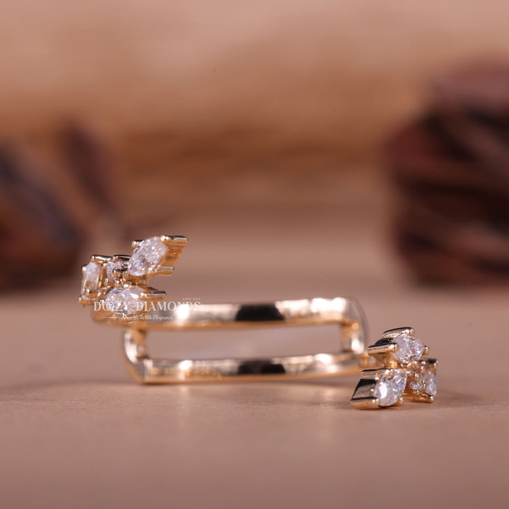 Round round diamond wedding band front view