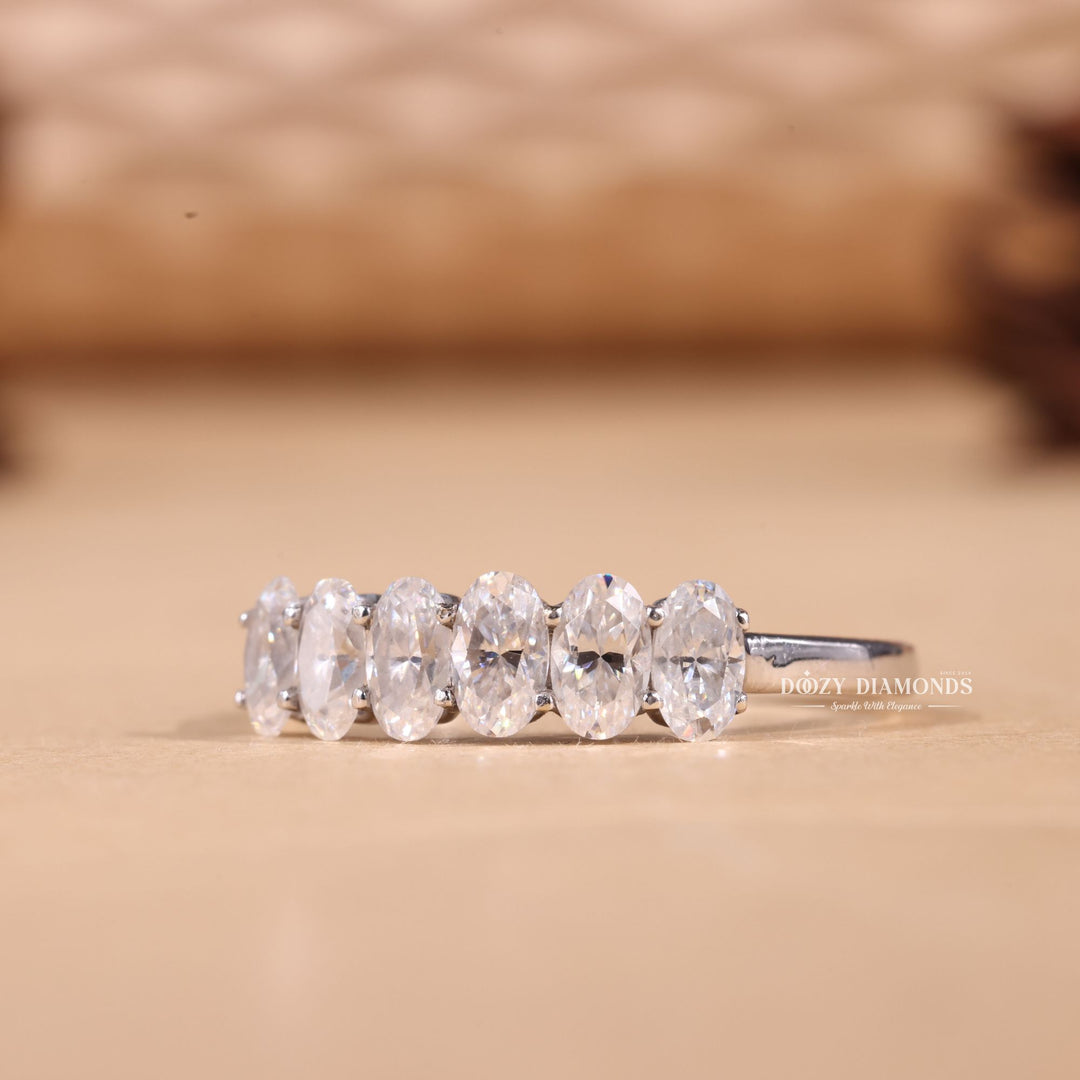 Ethically sourced oval diamond eternity band