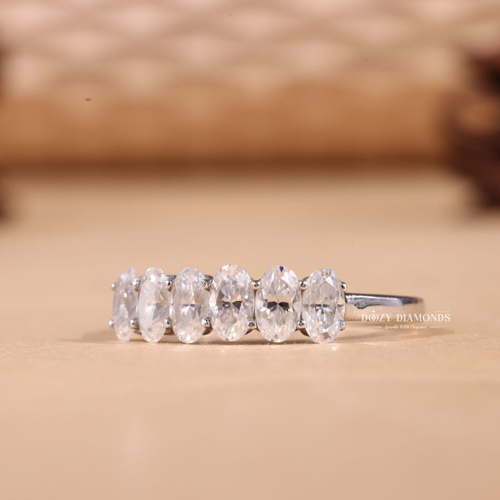 Ethically sourced oval diamond eternity band