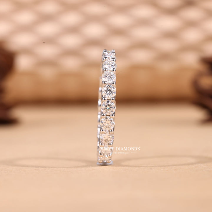 Ethically sourced round diamond eternity band