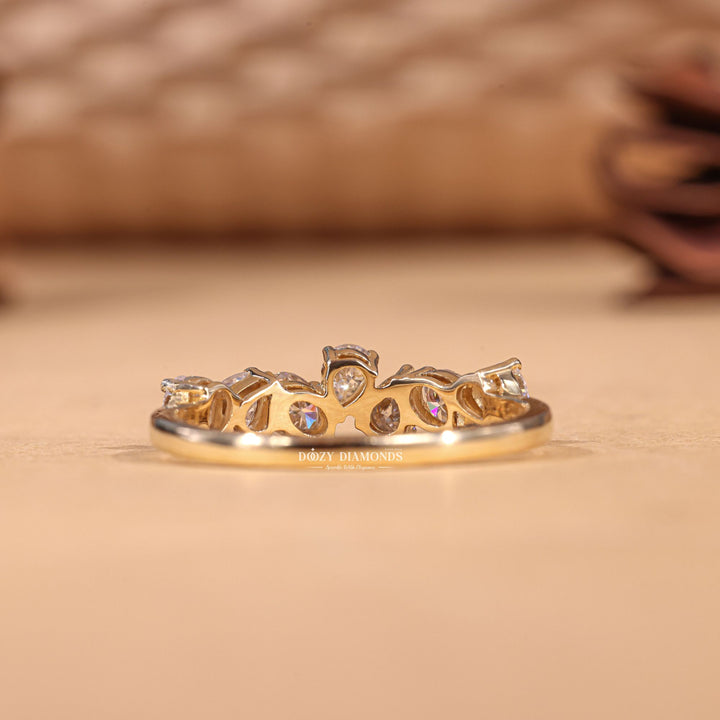 Ethically sourced oval & pear diamond eternity band