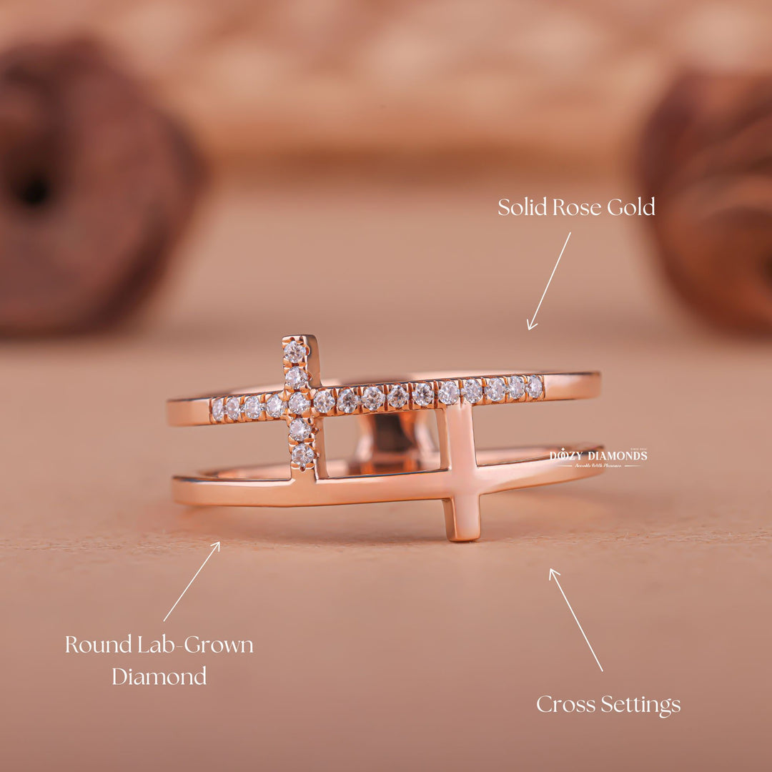 Round diamond wedding band in white gold