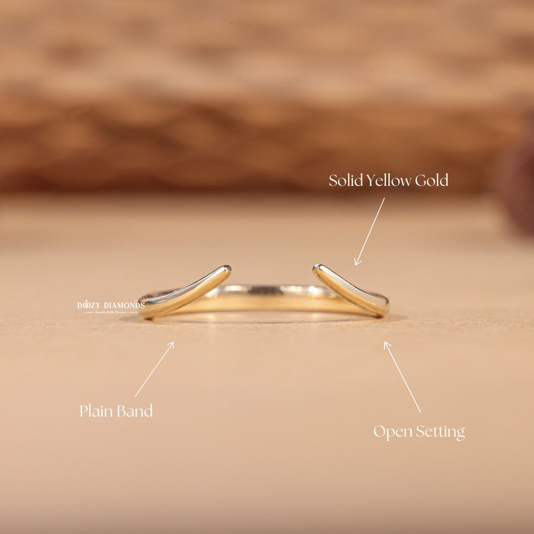 Comfort Fit Wedding Band ~ Simple Open Gold Perfect Match Band