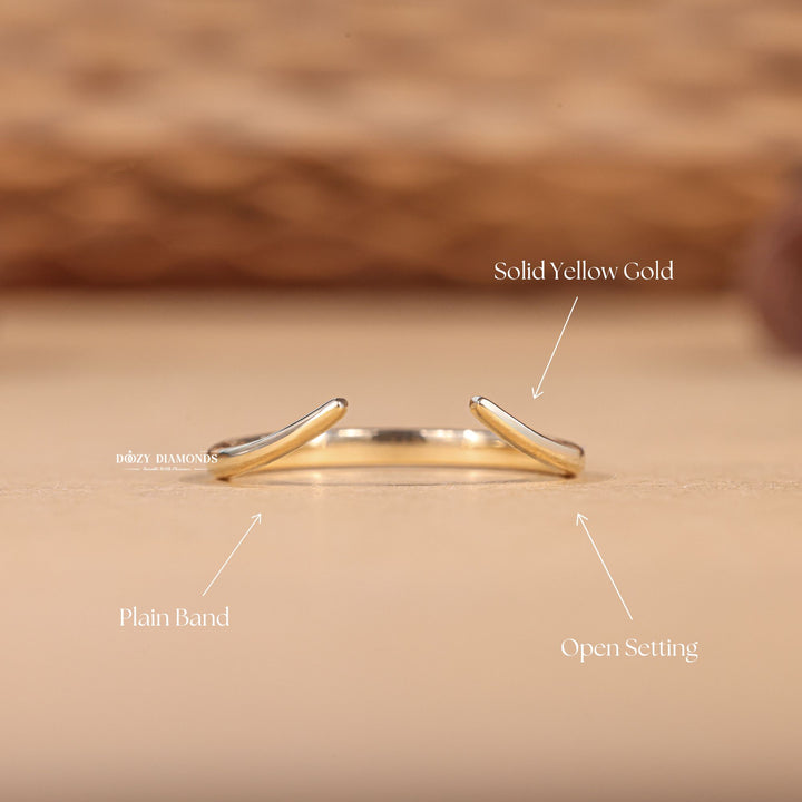Comfort Fit Wedding Band ~ Simple Open Gold Perfect Match Band