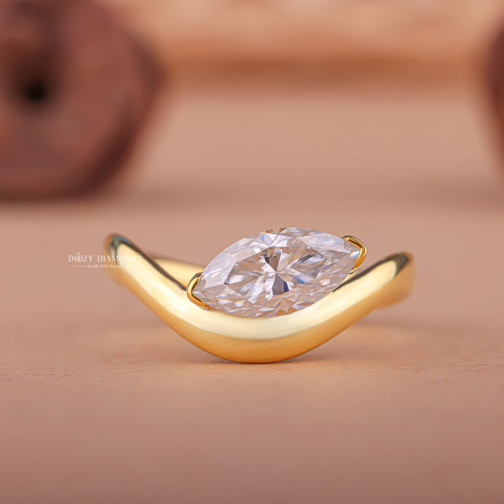 Discover marquise east west lab grown diamond engagement ring online