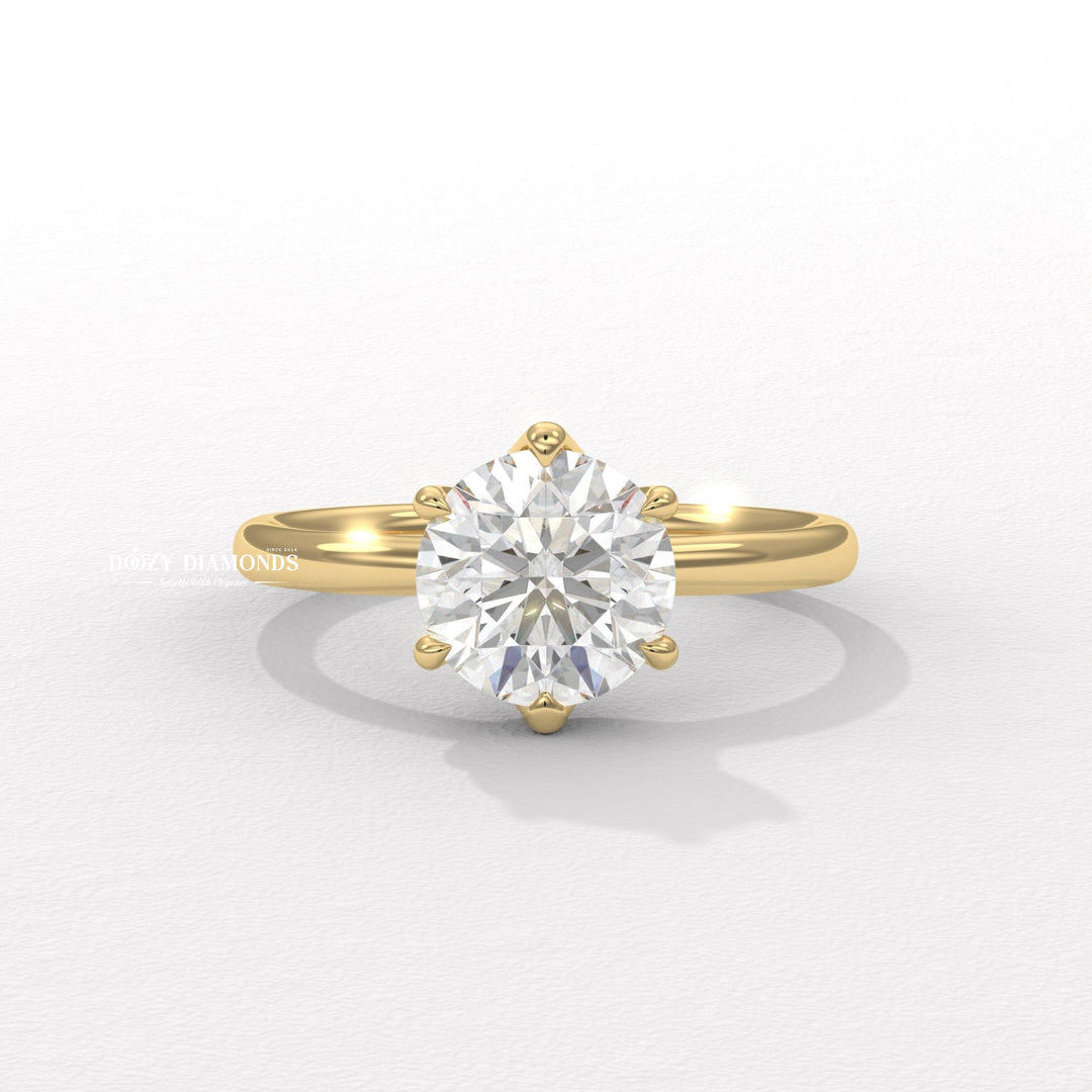 Shop round solitaire lab grown diamond engagement ring