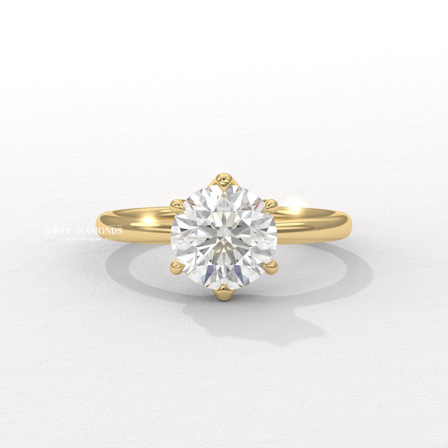 Shop round solitaire lab grown diamond engagement ring