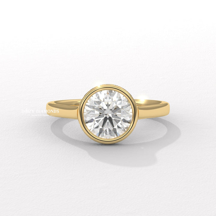 Shop round hidden halo lab grown diamond engagement ring