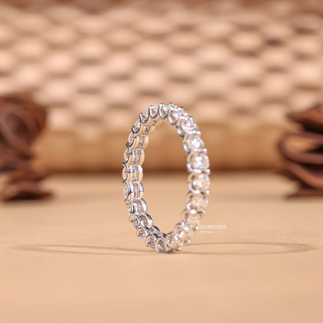 Ethically sourced round diamond eternity band