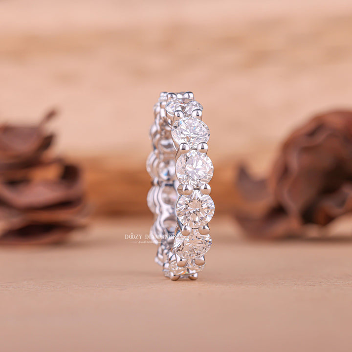 Ethically sourced round diamond eternity band