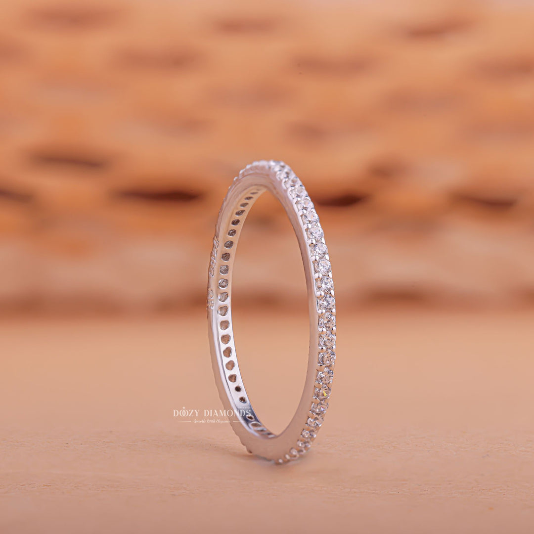 Ethically sourced round diamond eternity band