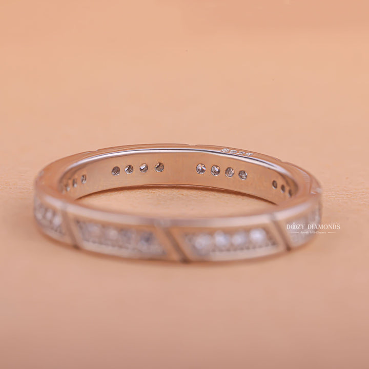 Ethically sourced round diamond eternity band