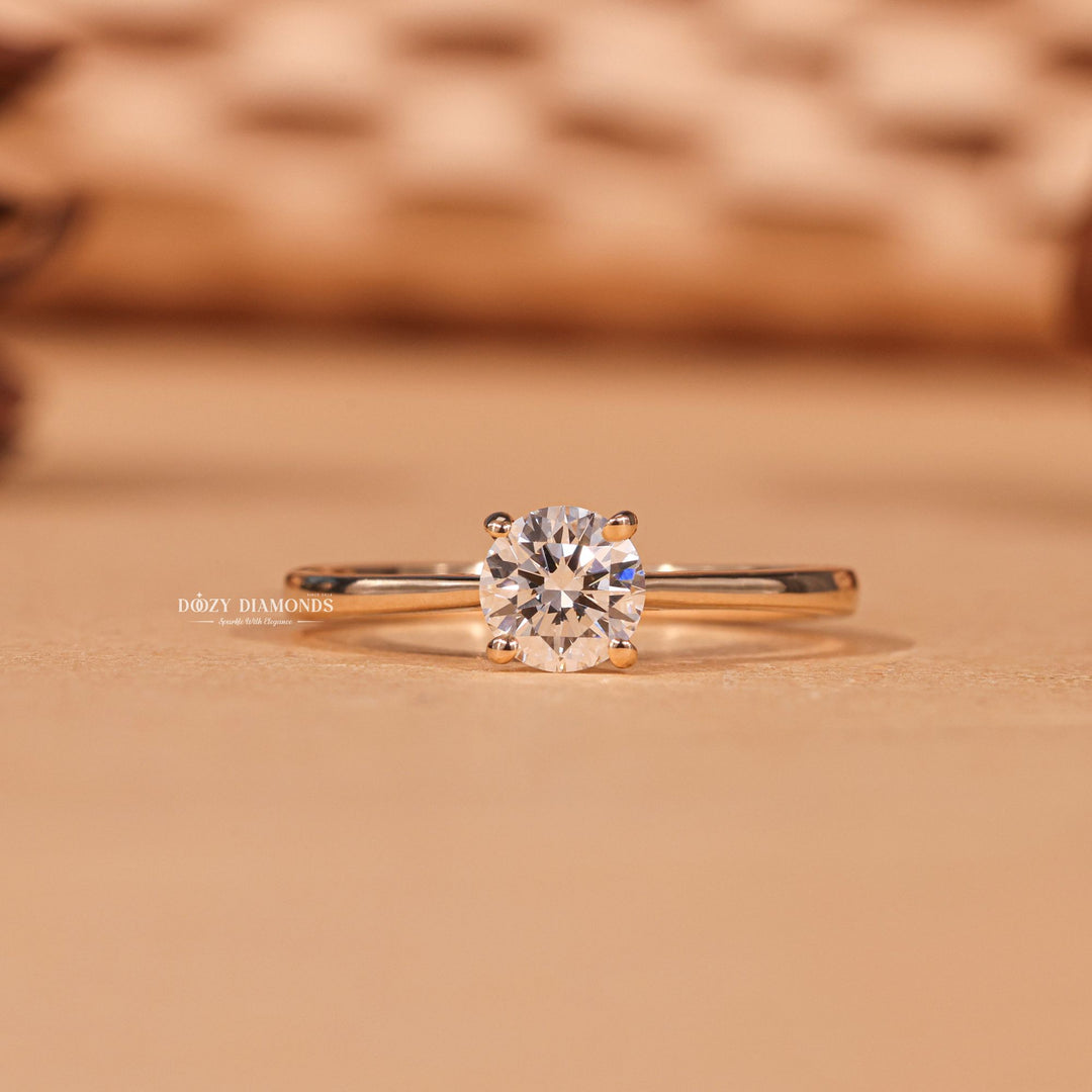 Buy 0.50CT round solitaire lab grown diamond engagement ring online
