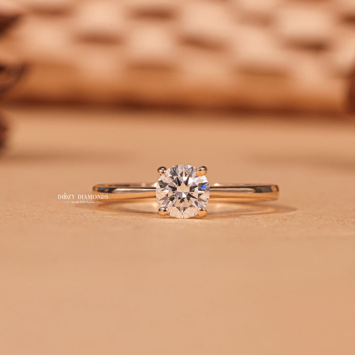Buy 0.50CT round solitaire lab grown diamond engagement ring online