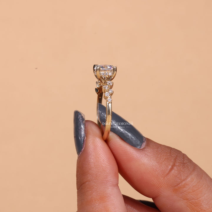 Round cluster diamond ring presented in signature gift packaging