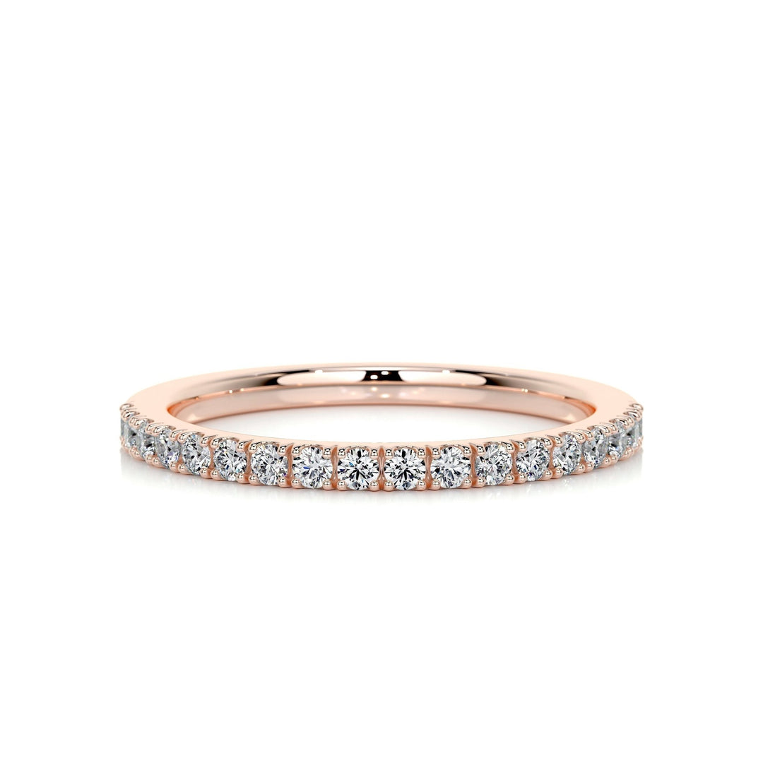 Sustainable round brilliant diamond wedding ring