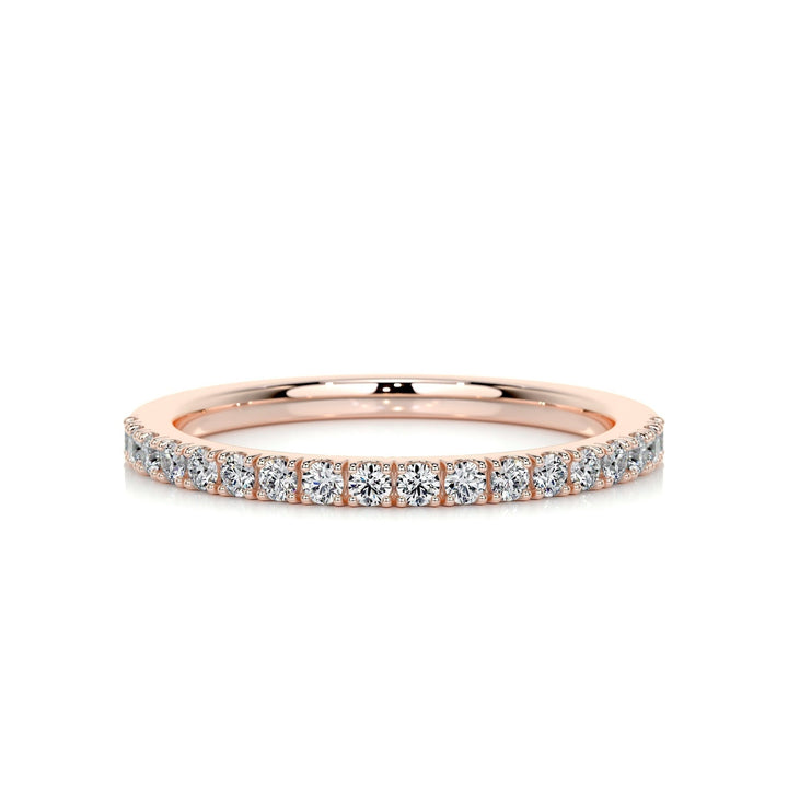 Sustainable round brilliant diamond wedding ring