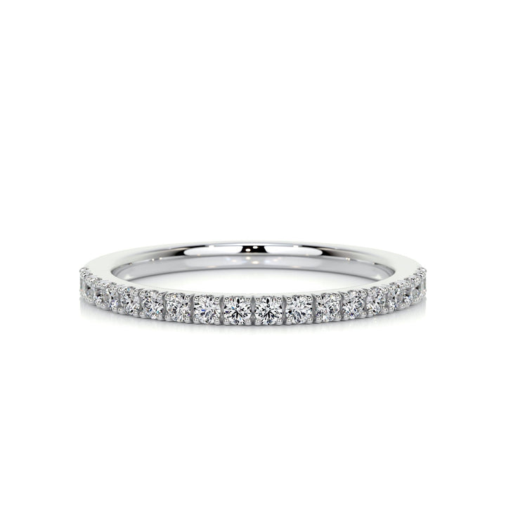 Round Brilliant round brilliant diamond wedding band front view