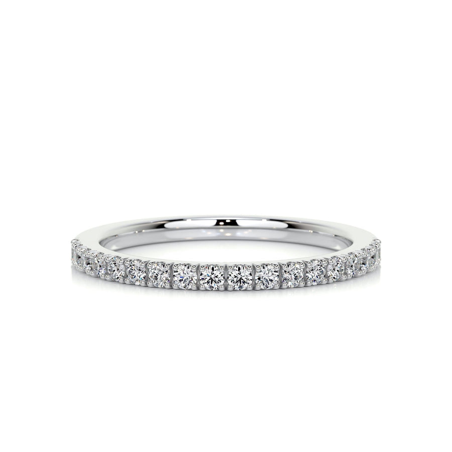 Round Brilliant round brilliant diamond wedding band front view