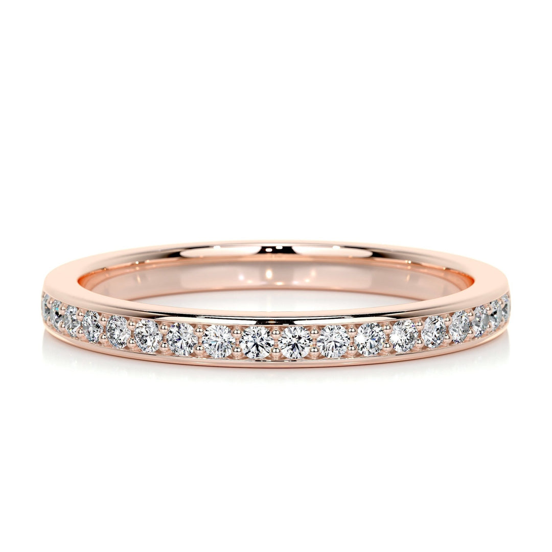 Affordable round brilliant lab grown diamond band