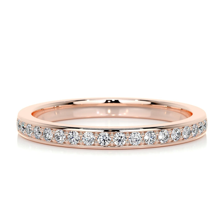 Affordable round brilliant lab grown diamond band