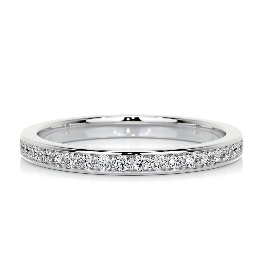 Round Brilliant round brilliant diamond wedding band front view