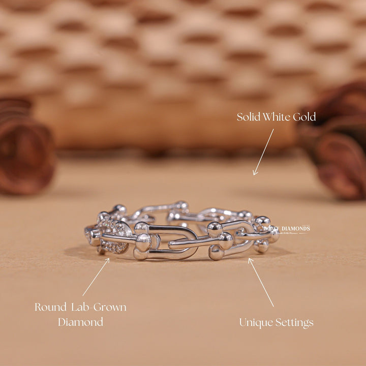 Designer diamond wedding band in yellow gold