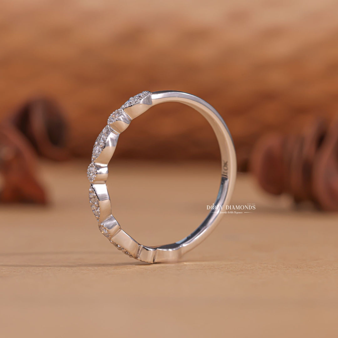 Ethically sourced round diamond eternity band
