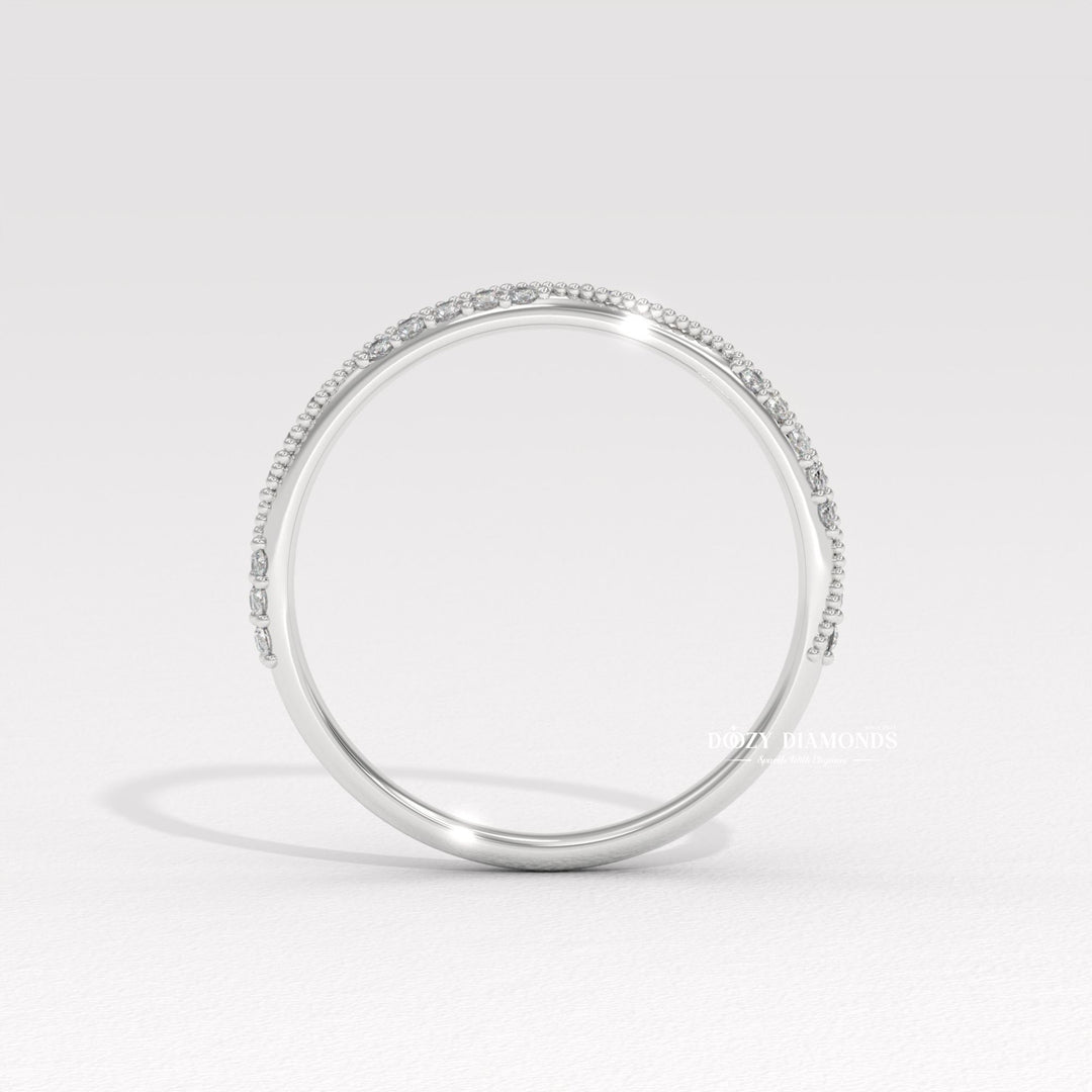 Vintage Match diamond wedding band in rose gold