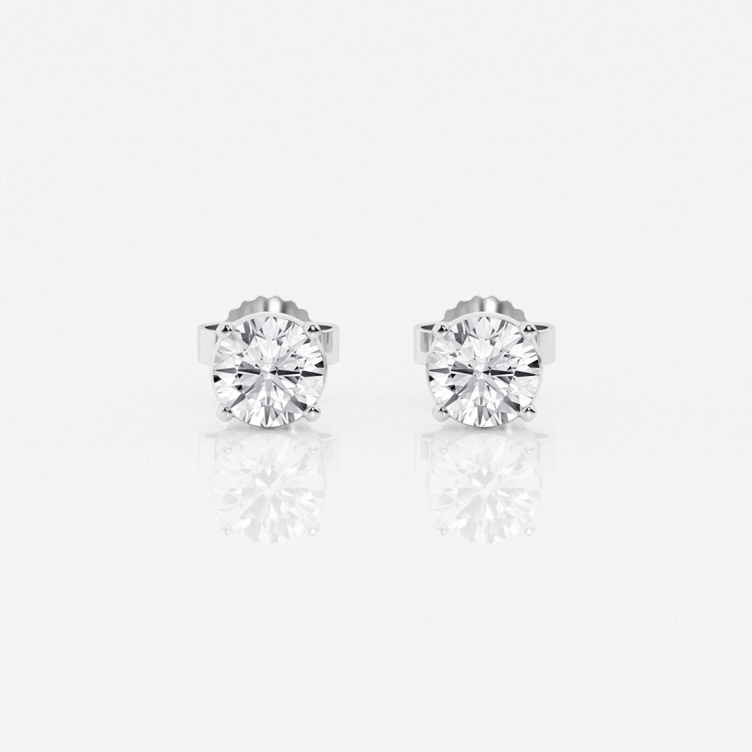 Round FG - VS2 Lab - Grown Diamond Solitaire Stud Earrings - Doozy Diamonds
