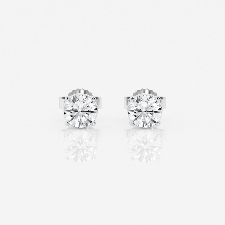 Round FG - VS2 Lab - Grown Diamond Solitaire Stud Earrings - Doozy Diamonds