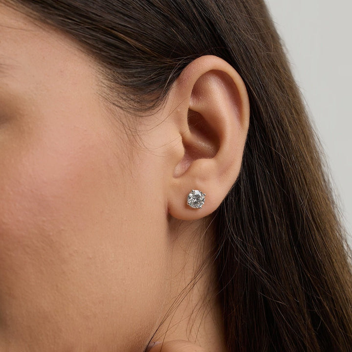 Round FG - VS2 Lab - Grown Diamond Stud Earrings For Women - Doozy Diamonds