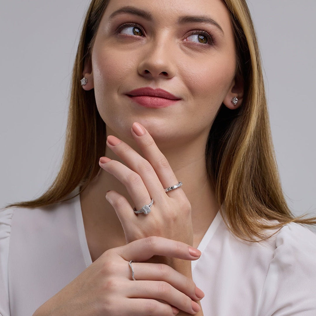 Emerald FG - VS2 Lab Grown Diamond East To West Eternity Band For Women - Doozy Diamonds