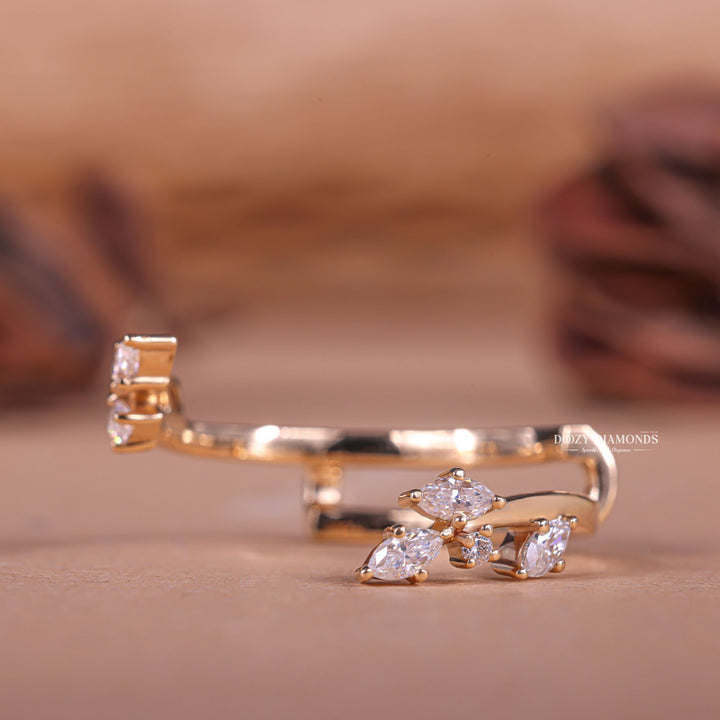 Ethically sourced round marquise diamond eternity band