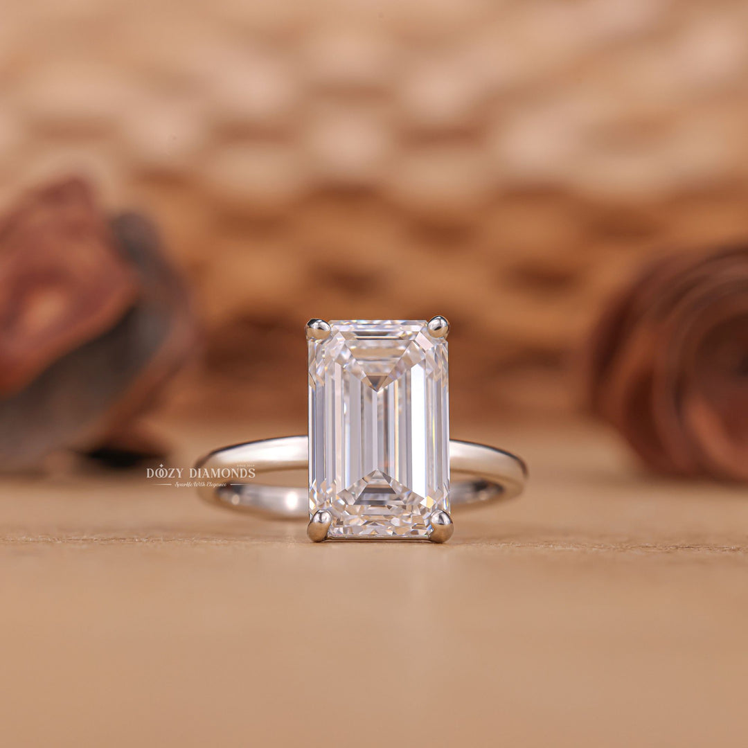 Shop emerald solitaire lab grown diamond engagement ring