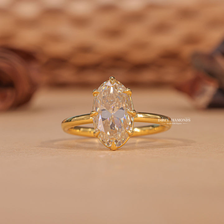 2.50CT oval solitaire lab grown diamond engagement ring for sale