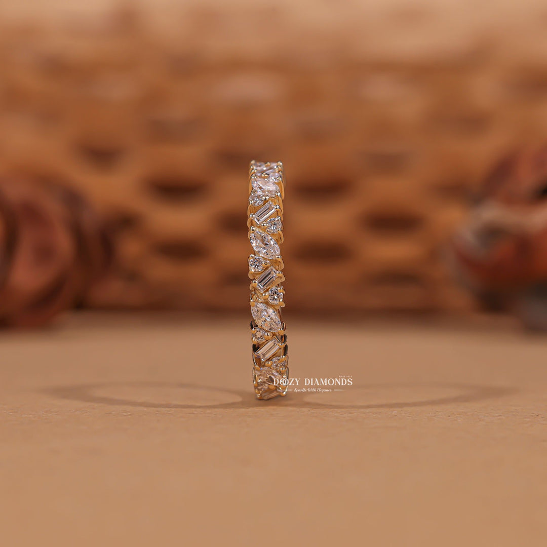 Ethically sourced mixed diamond eternity band