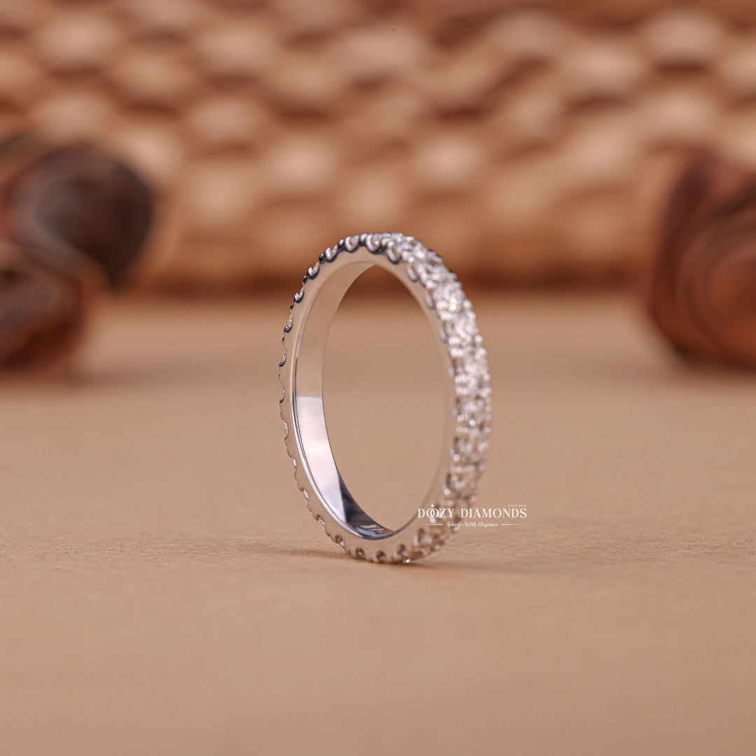 Ethically sourced round diamond eternity band