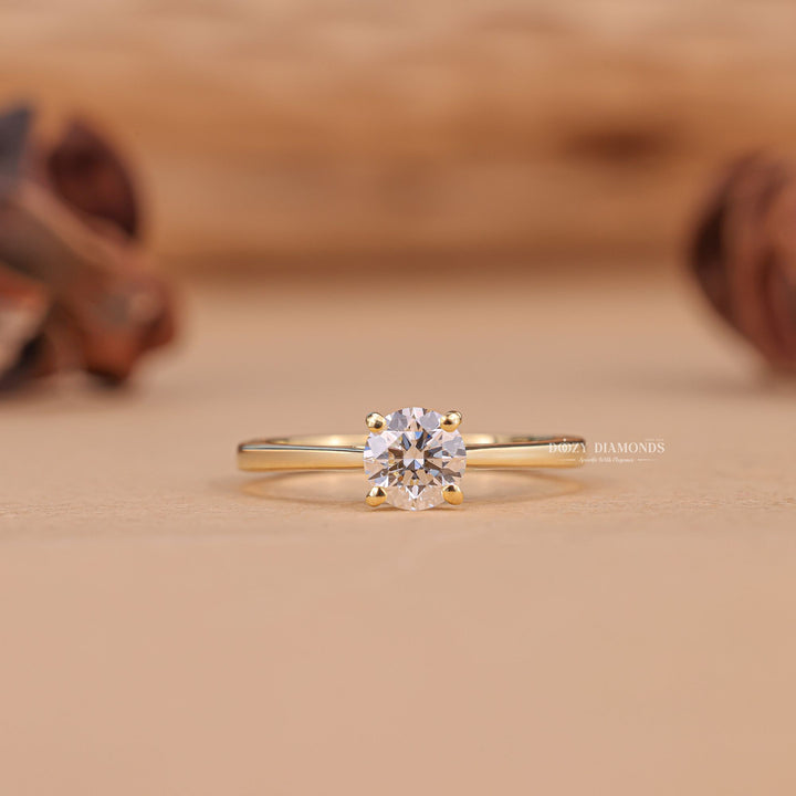 0.50CT round solitaire lab grown diamond engagement ring for sale