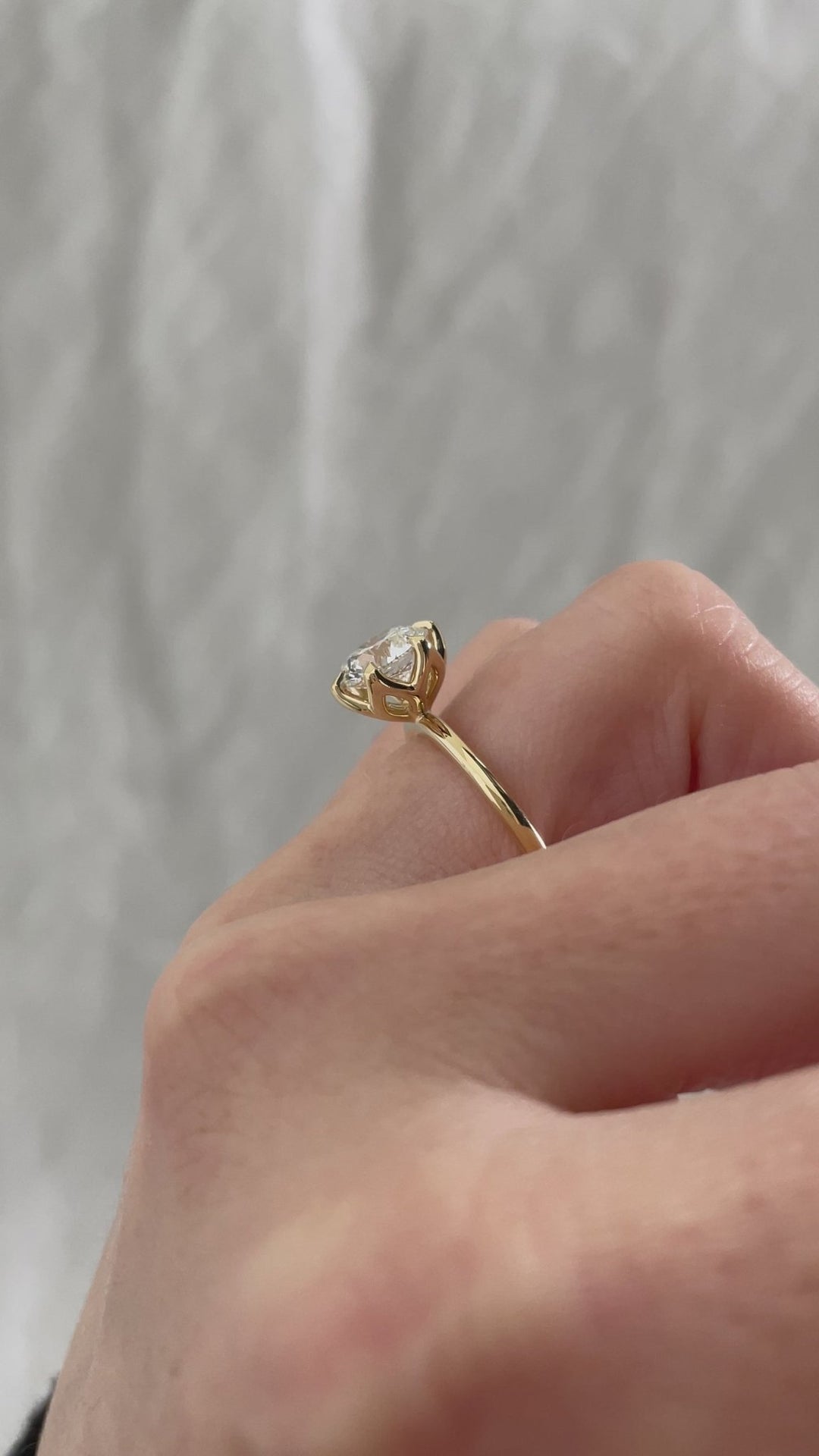 1.64 - 3.64 CT Round Cut Lab Grown Diamond Solitaire Engagement Ring - Doozy Diamonds